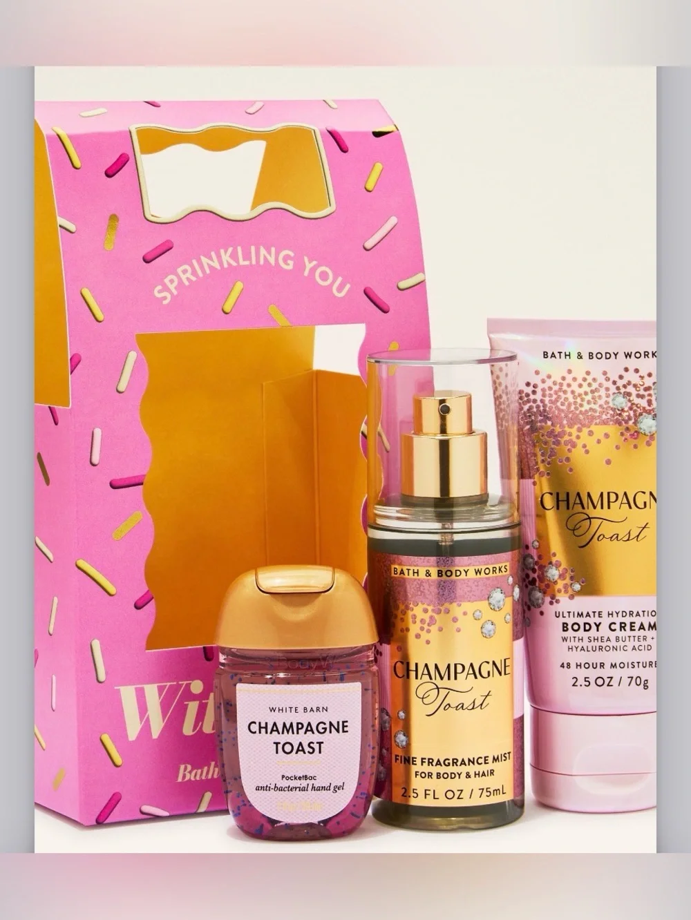 Bath & Body Works Sprinkling You With Love Champagne Toast Mini Gift Set